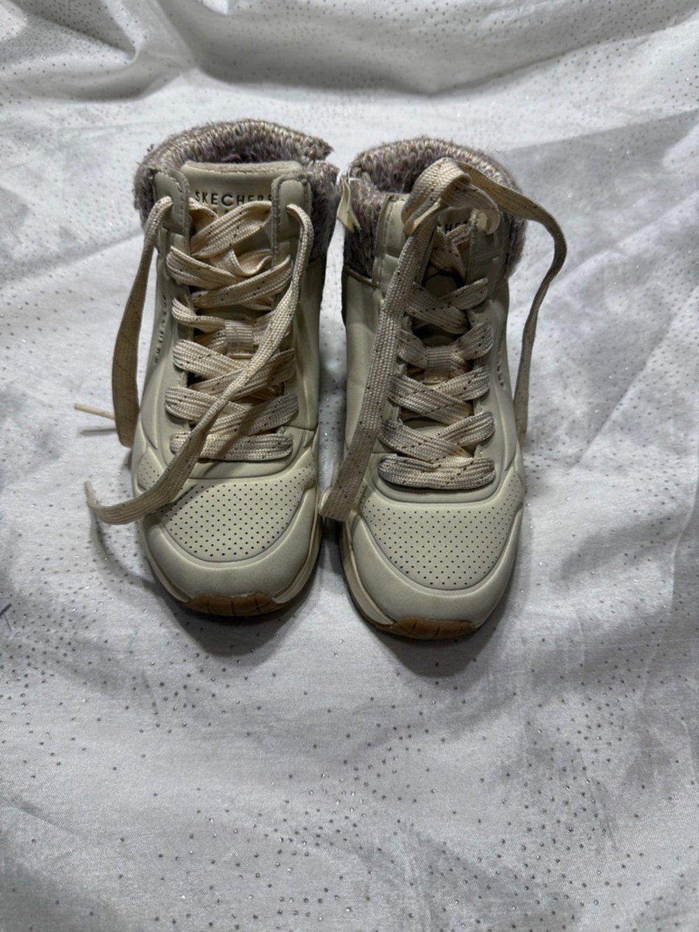 Skechers Cream High-Top Sneakers